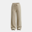 Women’s lightweight cotton wide-leg trousers by FJØRNA, casual pants with a relaxed fit and flowy silhouette.