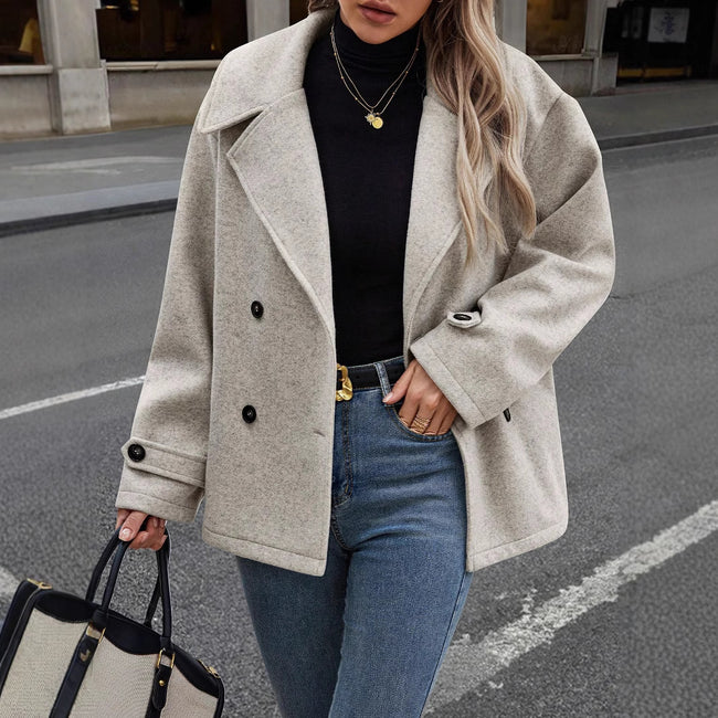 Loose Wool Coat Gray