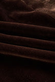 FJØRNA brown velvet colour-block lapel coat with pockets, stylish and cozy with contrasting fabric details and a tailored fit.