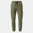 FJØRNA men's cargo trousers with drawstring, relaxed fit, and multiple pockets, featuring a casual, comfortable design.