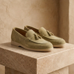 FJØRNA men's suede shoes showing a stylish pair with smooth texture and classic design, perfect for casual or formal wear.