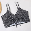 FJØRNA women's printed tankini set with flattering fit, featuring colorful patterned swim top and matching bottoms for beach or pool.