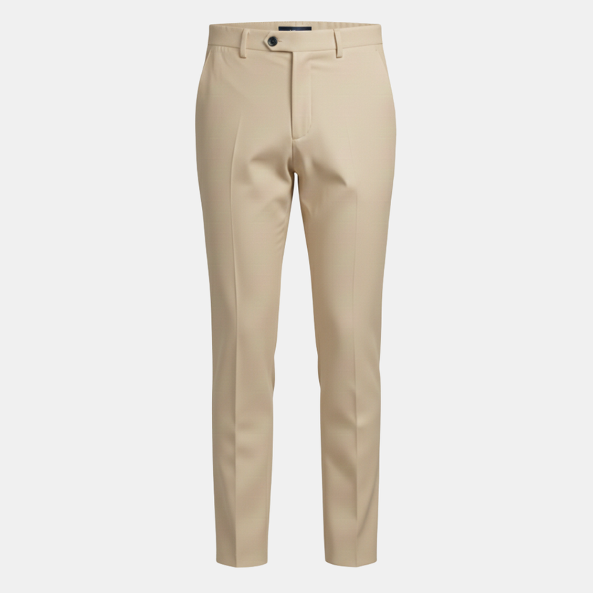 Men's FJØRNA straight leg trousers with a relaxed fit, featuring classic design and comfortable fabric, visible in the image.