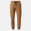 FJØRNA men's cargo trousers with drawstring and relaxed fit, featuring multiple pockets and casual style.