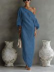 Women's ivory white cotton-linen blend mini dress by FJØRNA, showcasing lightweight, breathable fabric and stylish sleeveless design.