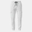 FJØRNA men's cargo trousers with drawstring waist, relaxed fit, and multiple pockets, made from durable fabric.