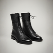 Emilia – Women’s Lace-Up Leather Mid-Calf Boots with Streamlined Fit