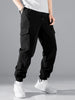 Black Cargo Trousers Drawstring