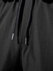 Black Cargo Trousers Drawstring