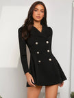 Elegant Black Blazer Dress - 4