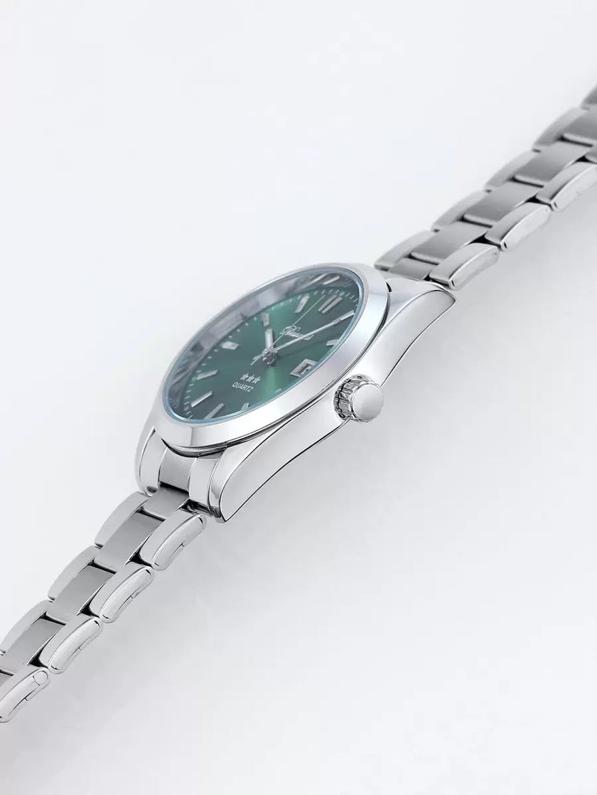 Round Business Watch Silver