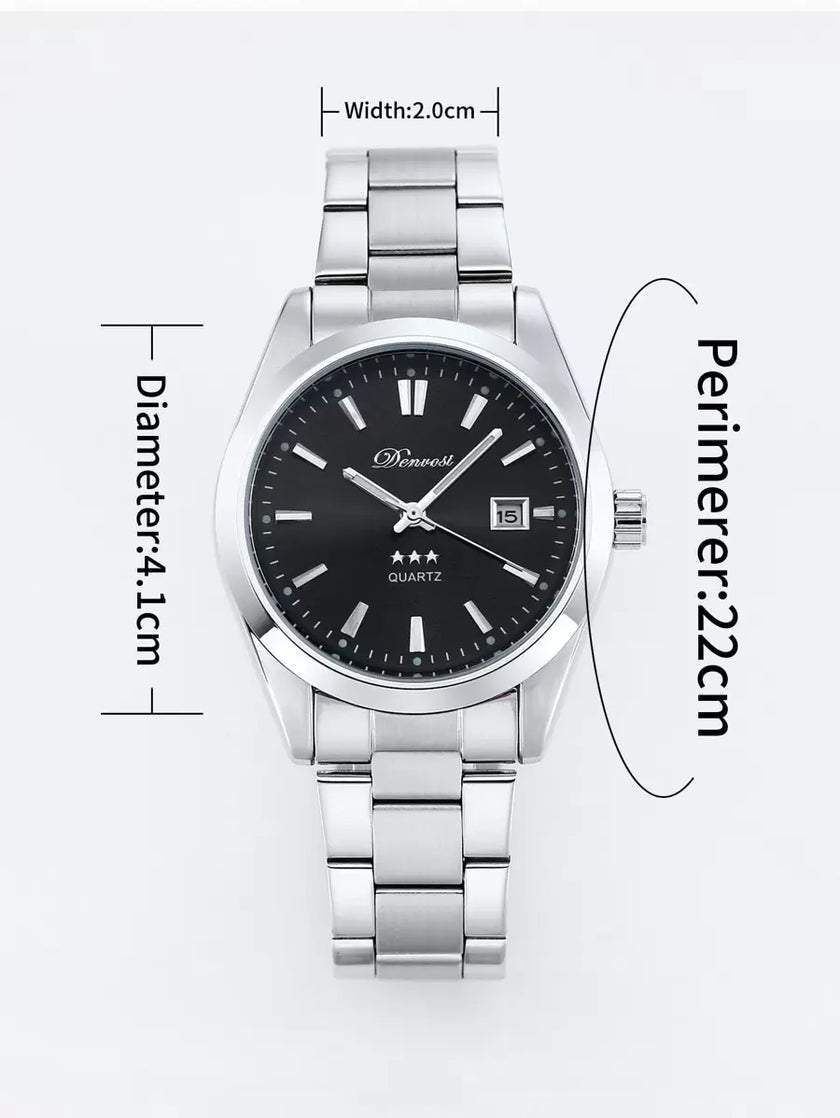 Round Business Watch Silver