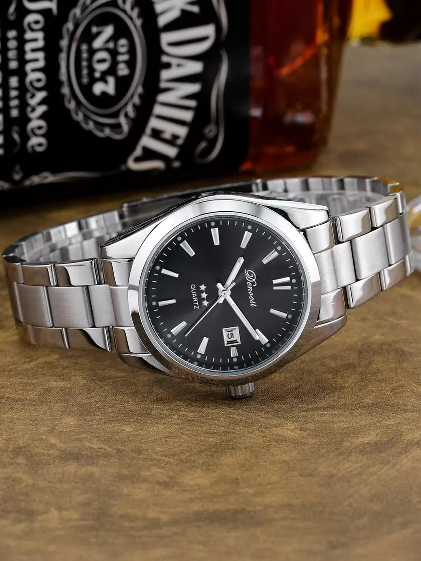 Round Business Watch Silver