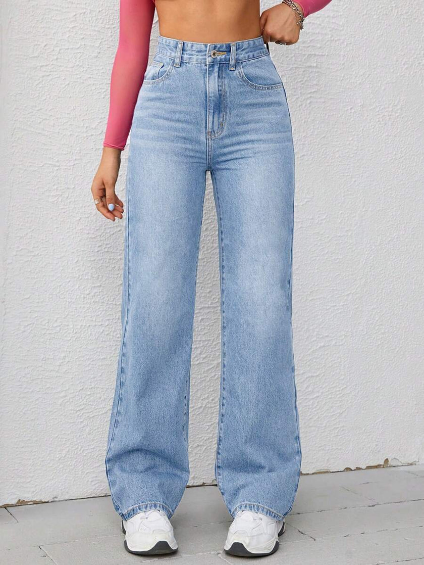 Retro Straight Leg Jeans