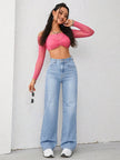 Retro Straight Leg Jeans