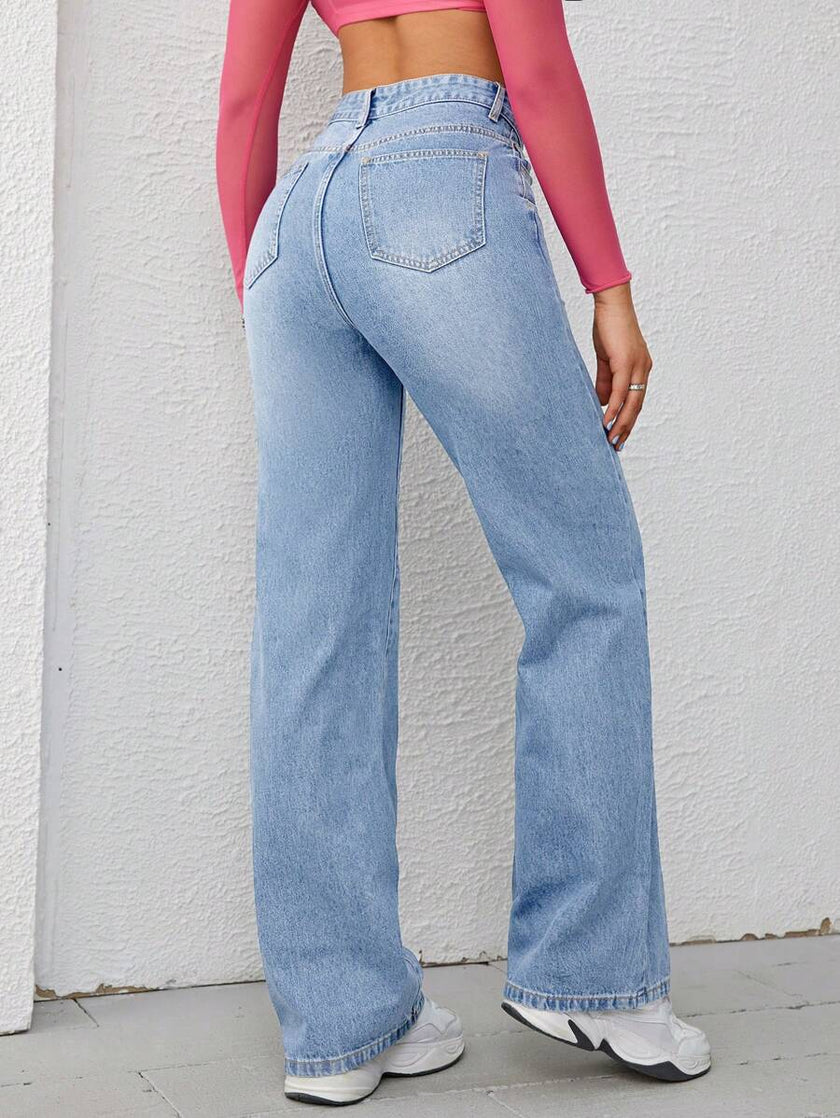 Retro Straight Leg Jeans