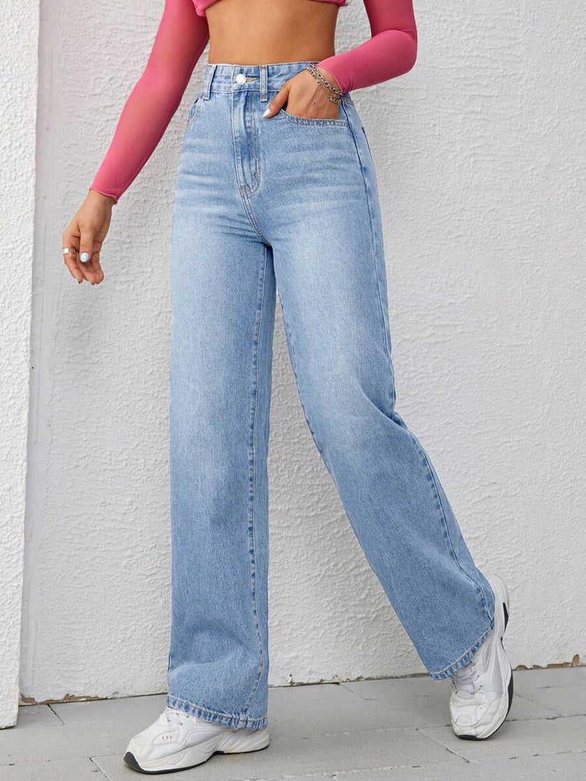 Retro Straight Leg Jeans