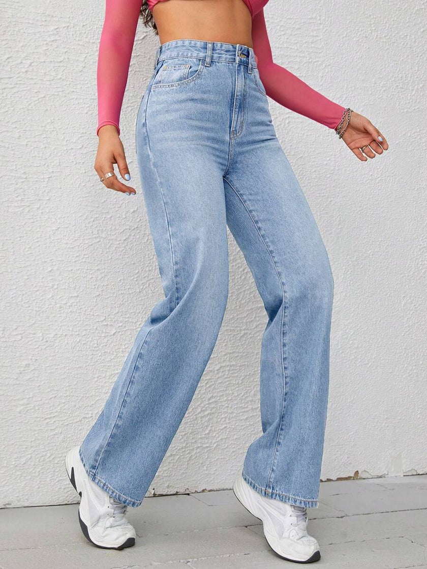 Retro Straight Leg Jeans