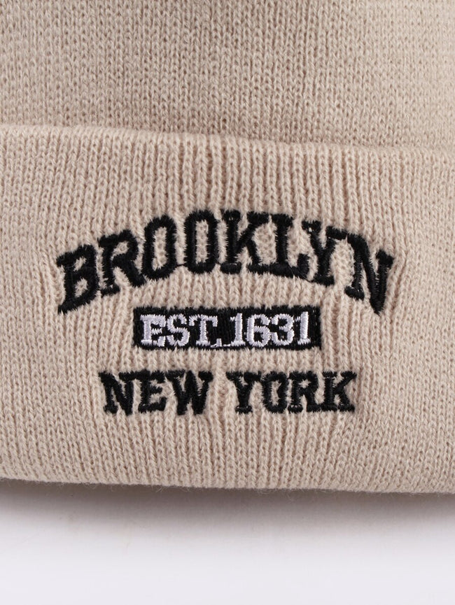 Beige Knitted Beanie