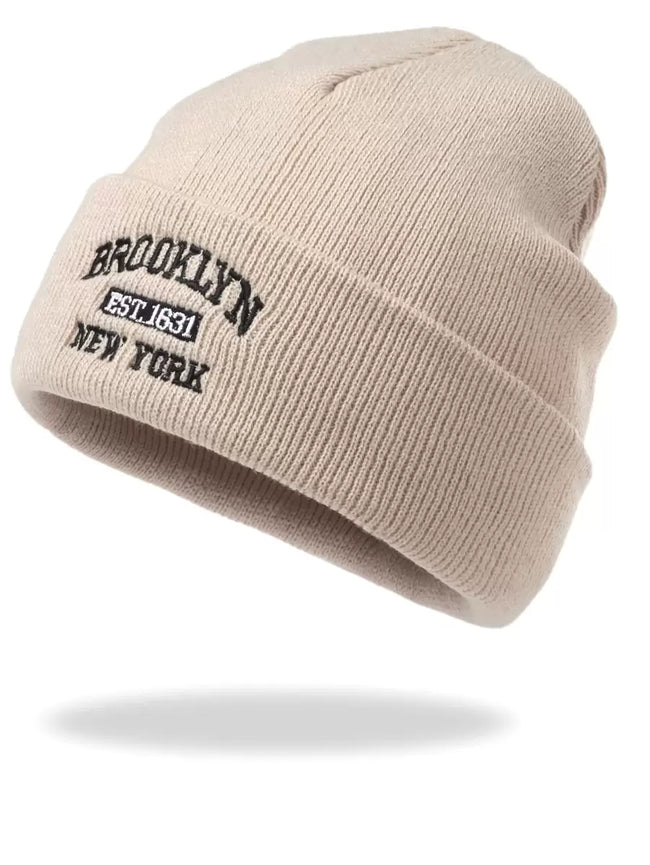 Beige Knitted Beanie