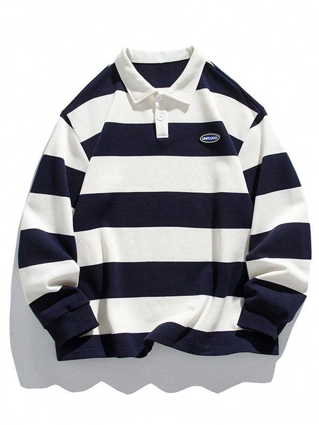 Striped Long Sleeve Sweatshirt - 1