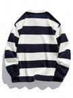 Striped Long Sleeve Sweatshirt - 2