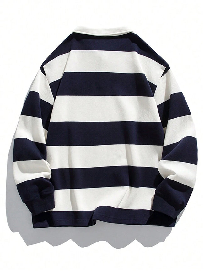 Striped Long Sleeve Sweatshirt - 2