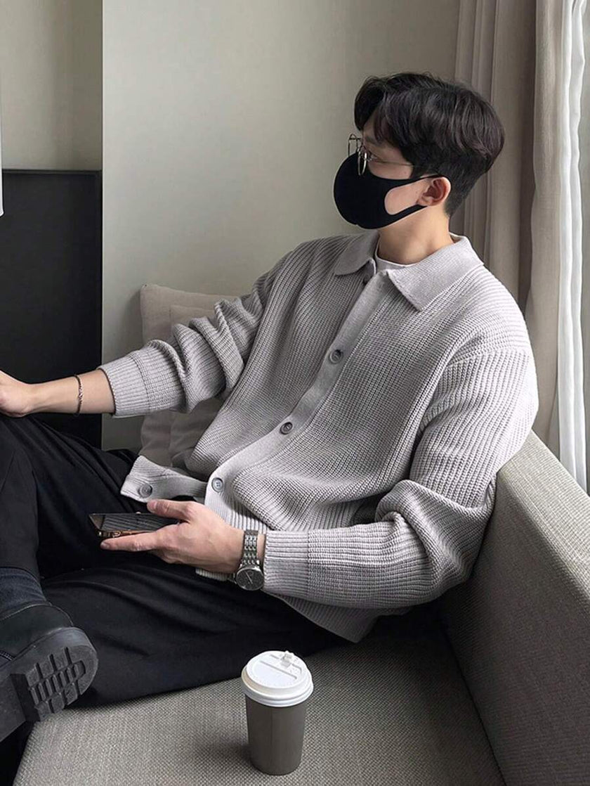 Casual Cardigan Camel Knit - 2