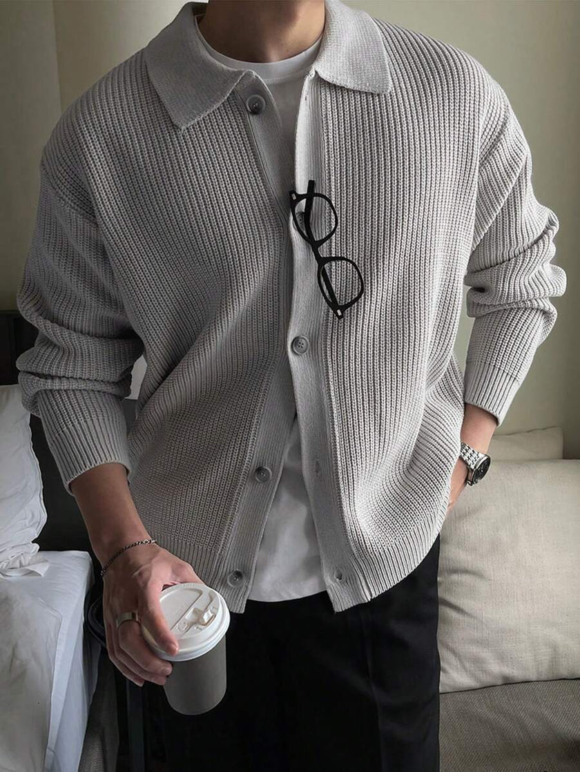 Casual Cardigan Camel Knit - 5