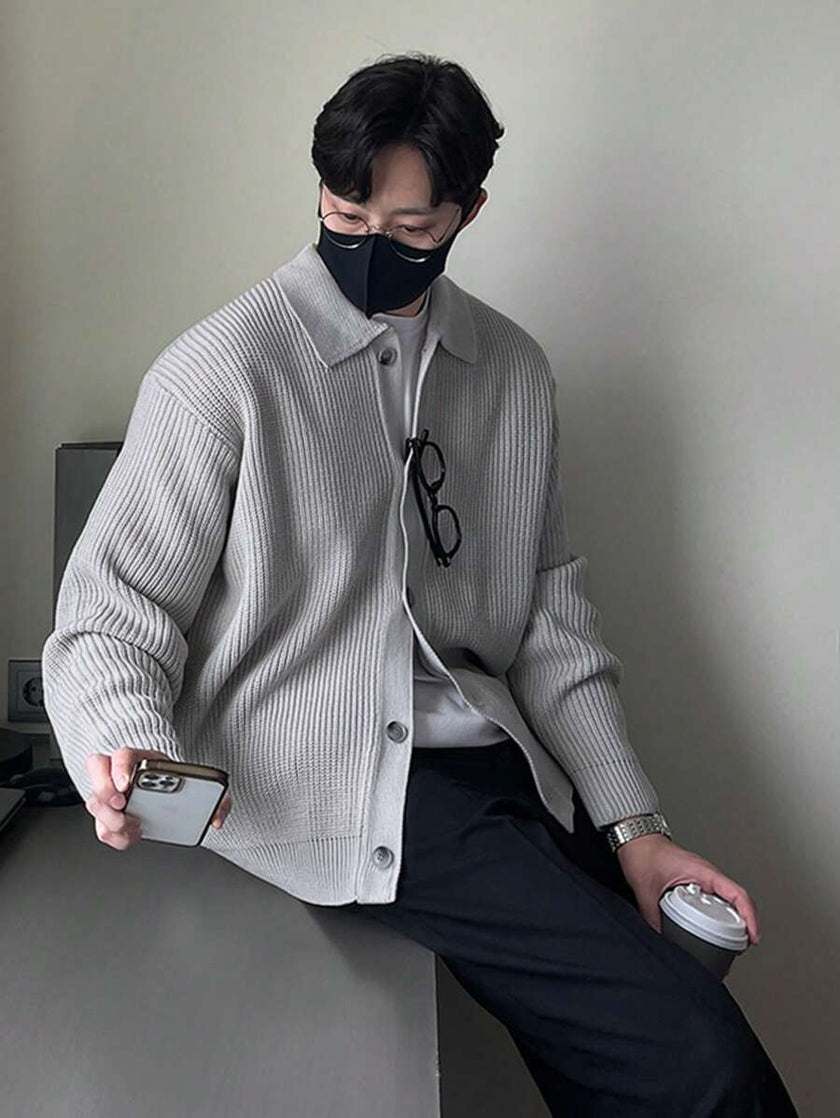 Casual Cardigan Camel Knit - 6