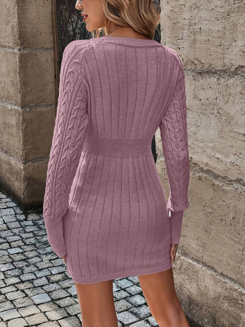 Emma – Winter Dress + Women’s - Cozy Casual | Sweater Dress - 26