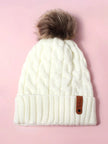 Colorblock Knit Beanie Hat