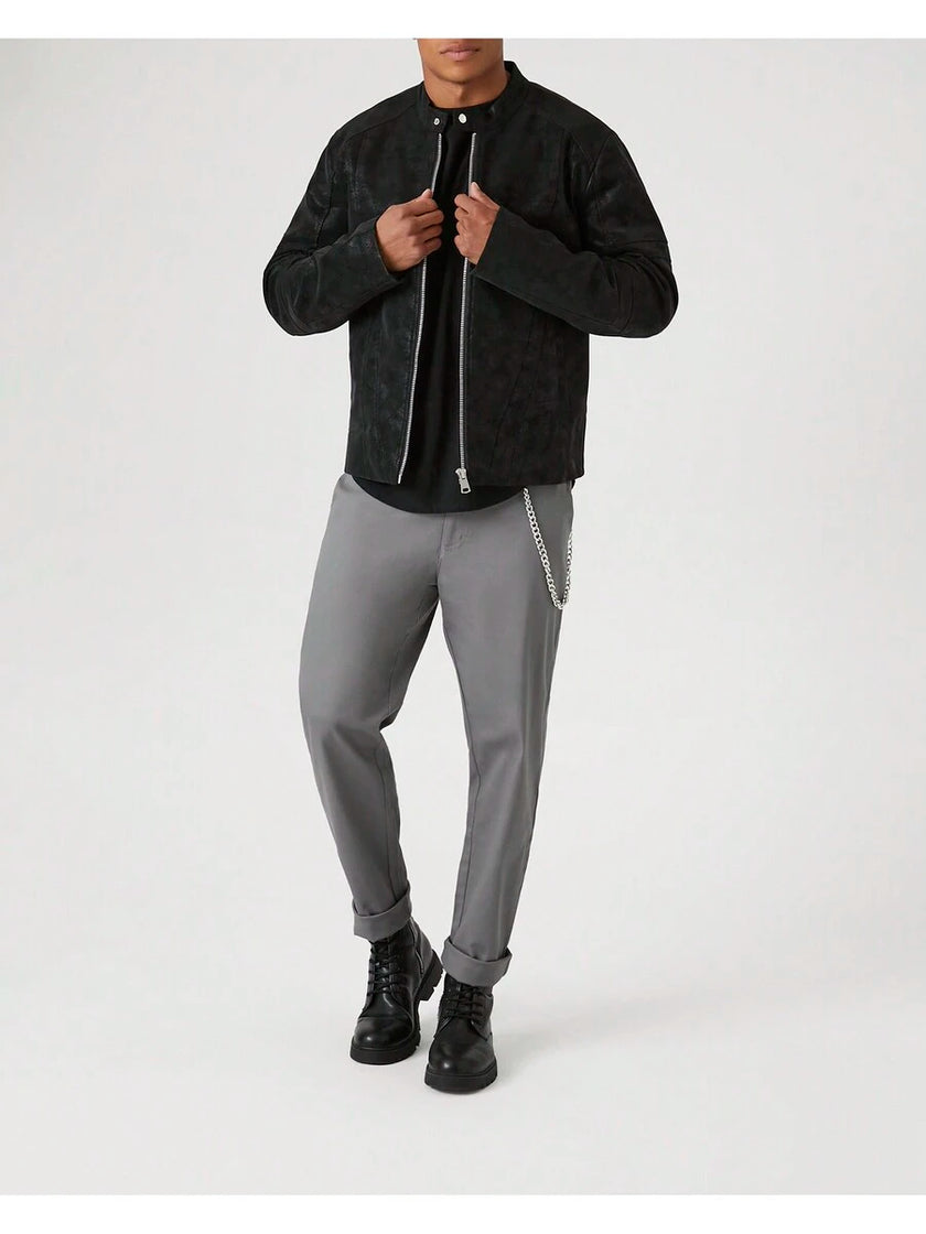 Faux Leather Trucker Jacket