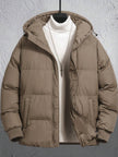 Casual Padded Jacket Khaki - 14