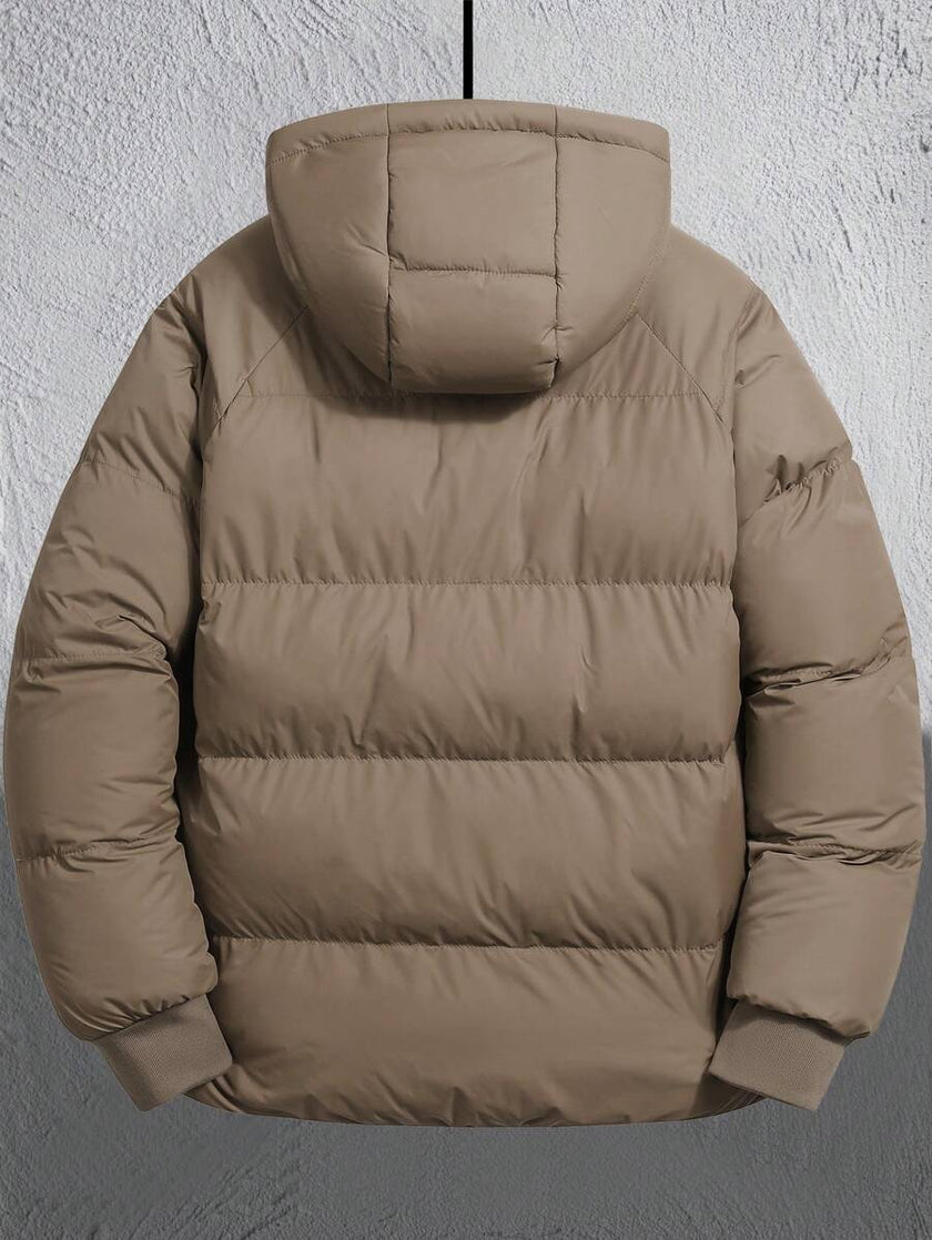 Casual Padded Jacket Khaki - 15