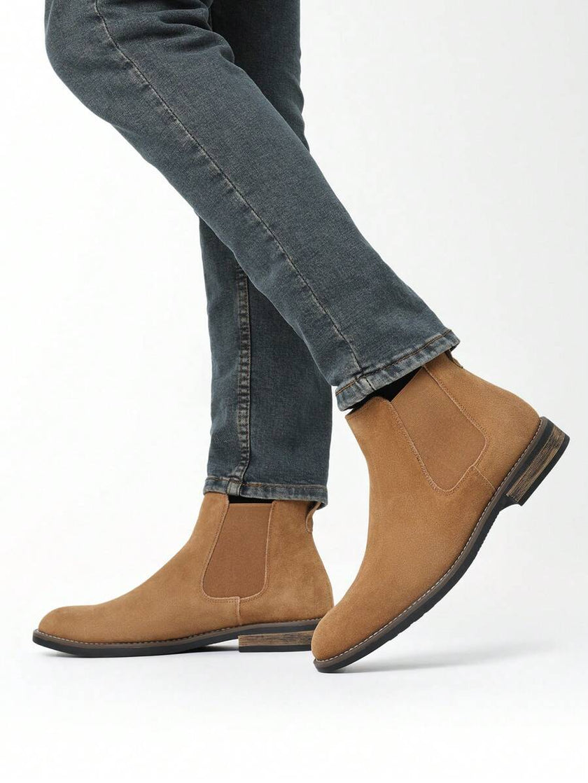 Suede Chelsea Boots Camel - 30