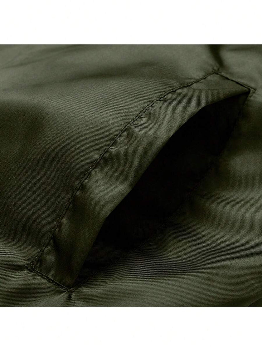 Reversible Bomber Jacket Army Green - 5