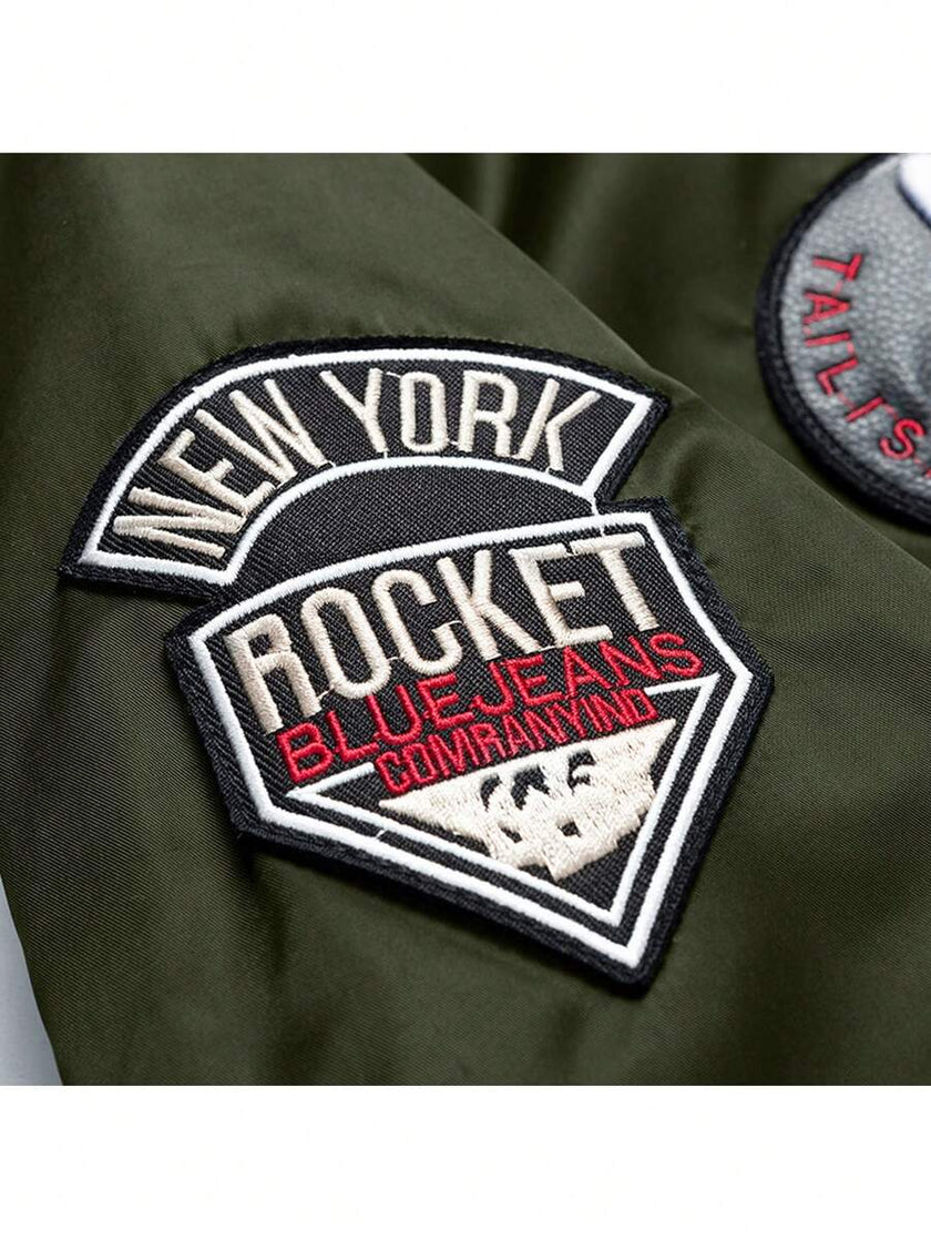 Reversible Bomber Jacket Army Green - 6