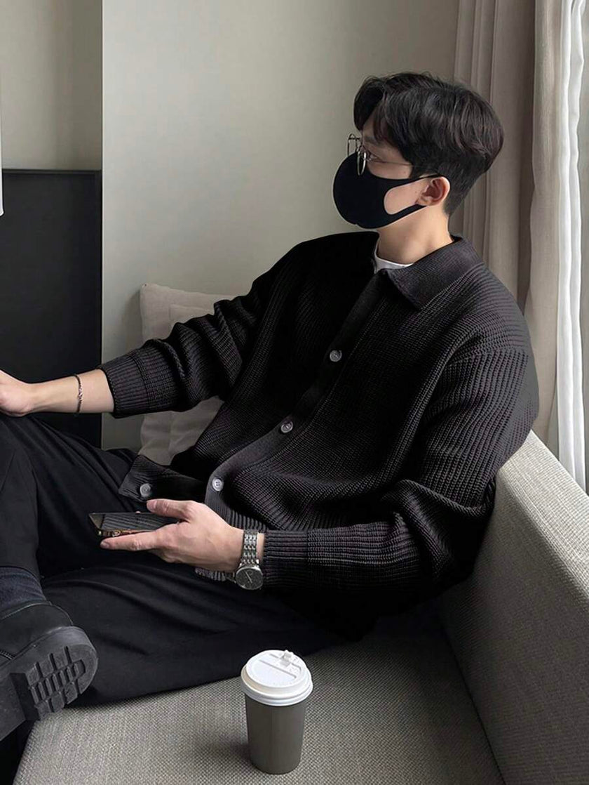 Casual Cardigan Camel Knit - 9