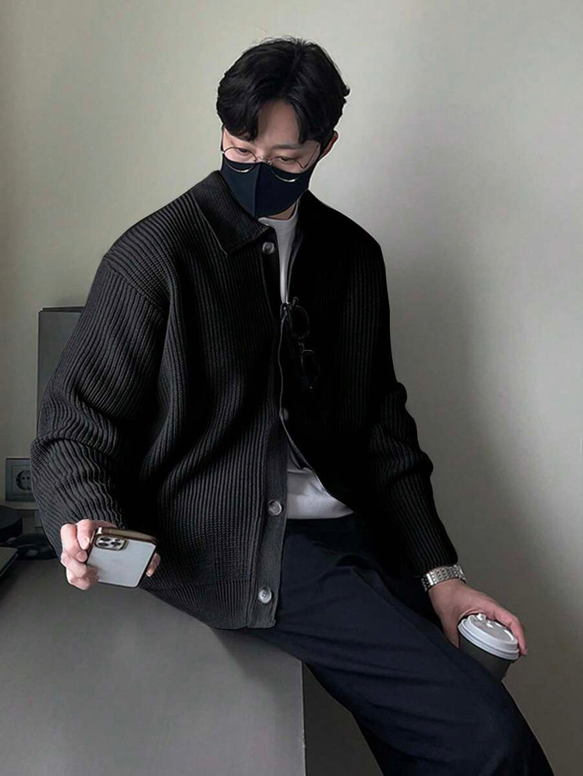 Casual Cardigan Camel Knit - 12