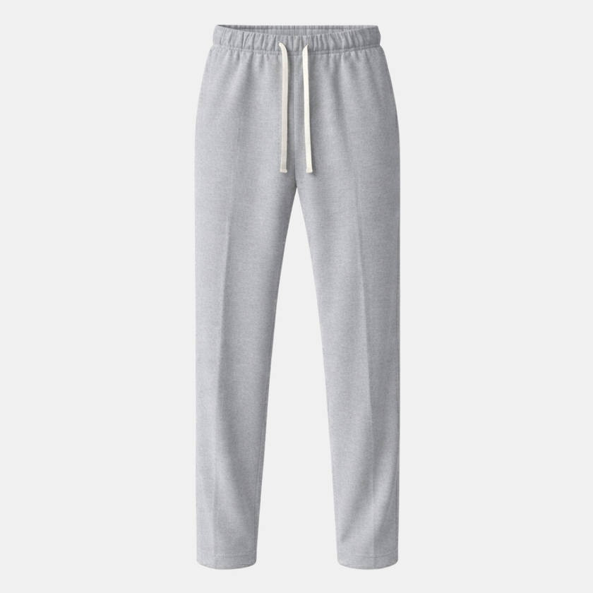 Men's wide-leg joggers by FJØRNA with drawstring waist, made of comfortable fabric, featuring relaxed fit and casual style.