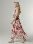 FJØRNA women's summer midi dress with halter neck, sleeveless design, flowy fabric, perfect for warm-weather wear