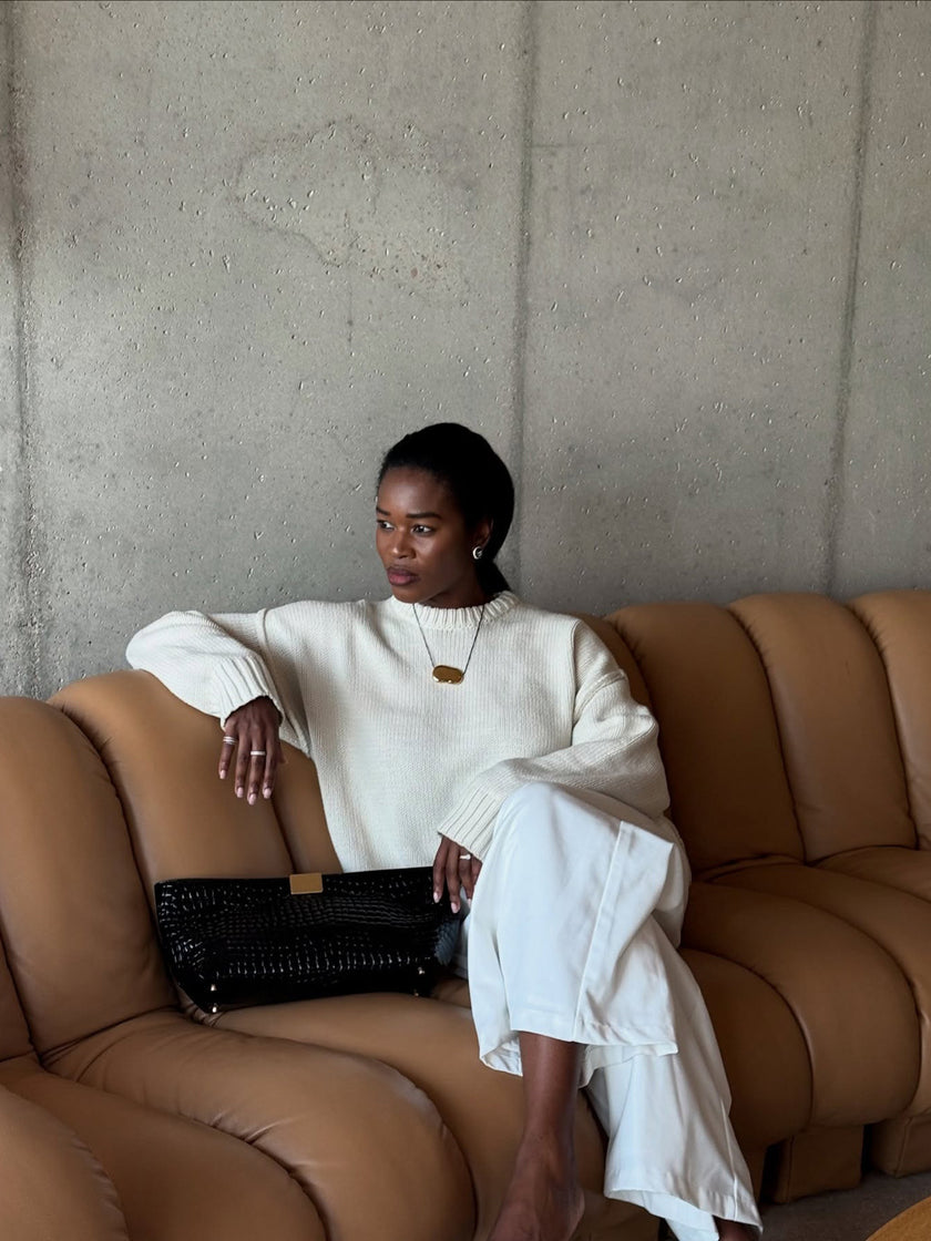 Casual Knitted Sweater White