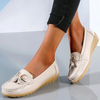 FJØRNA Comely Flex Orthopedic Loafer in neutral beige with cushioned sole and slip-on design, ideal for comfortable everyday wear.