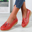 FJØRNA Comely Flex Orthopedic Loafer with black leather upper, cushioned sole, and stylish slip-on design.