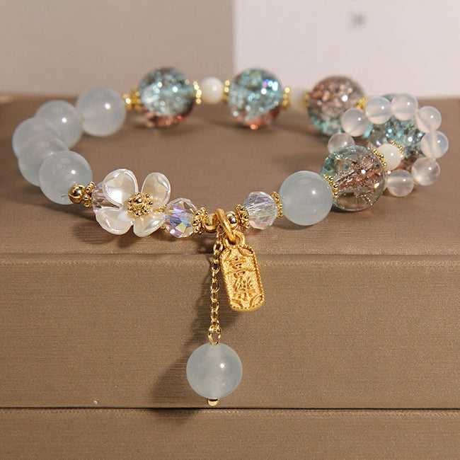 Peace & Joy Gemstone Bracelet – Blue Crystal & Amethyst Harmony