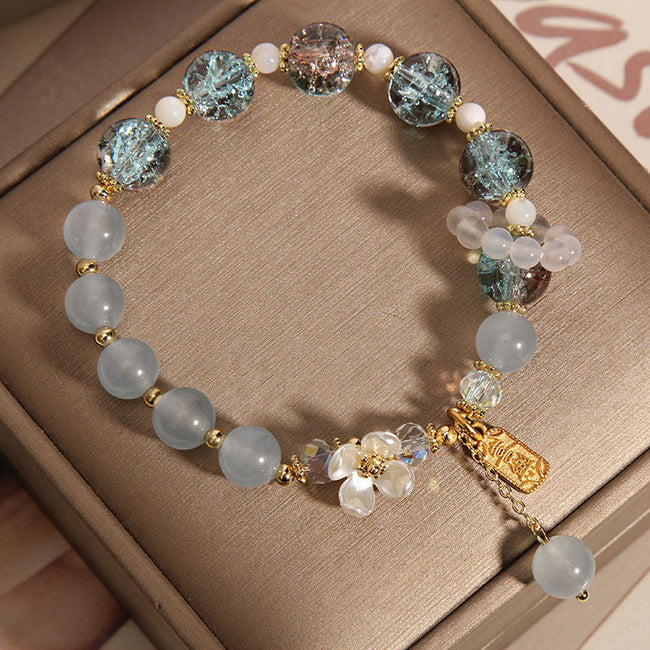 Peace & Joy Gemstone Bracelet – Blue Crystal & Amethyst Harmony