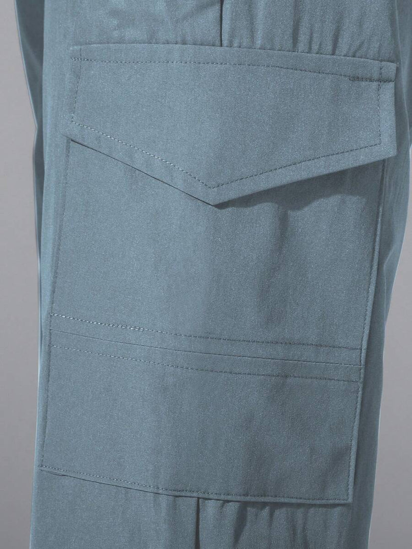 Black Cargo Trousers Drawstring