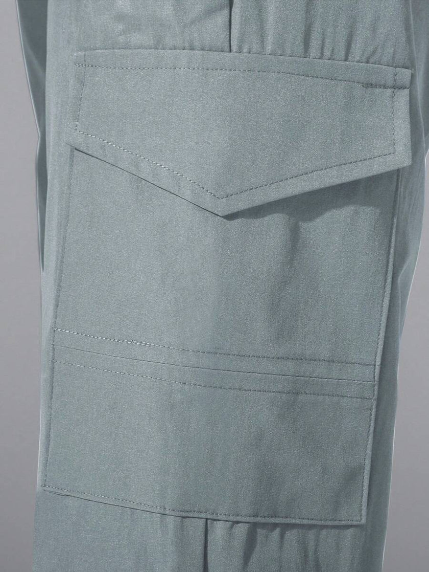 Black Cargo Trousers Drawstring