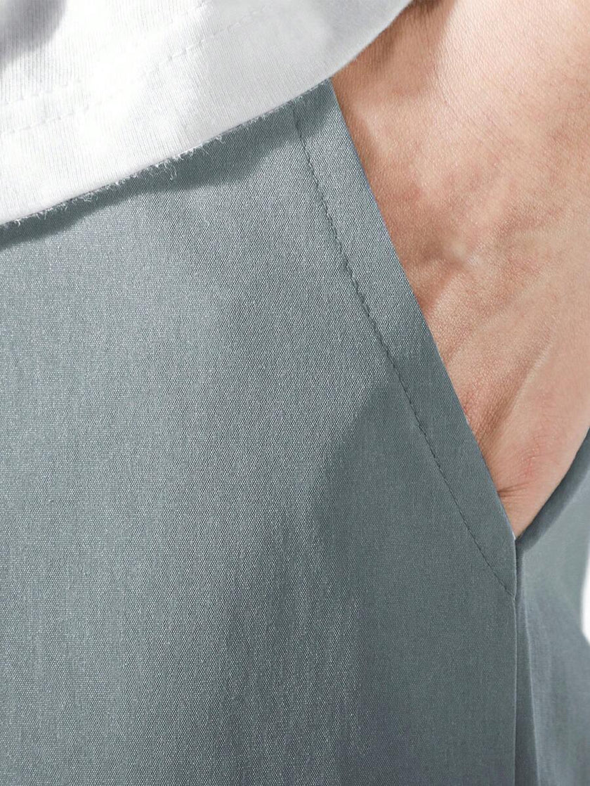 Black Cargo Trousers Drawstring